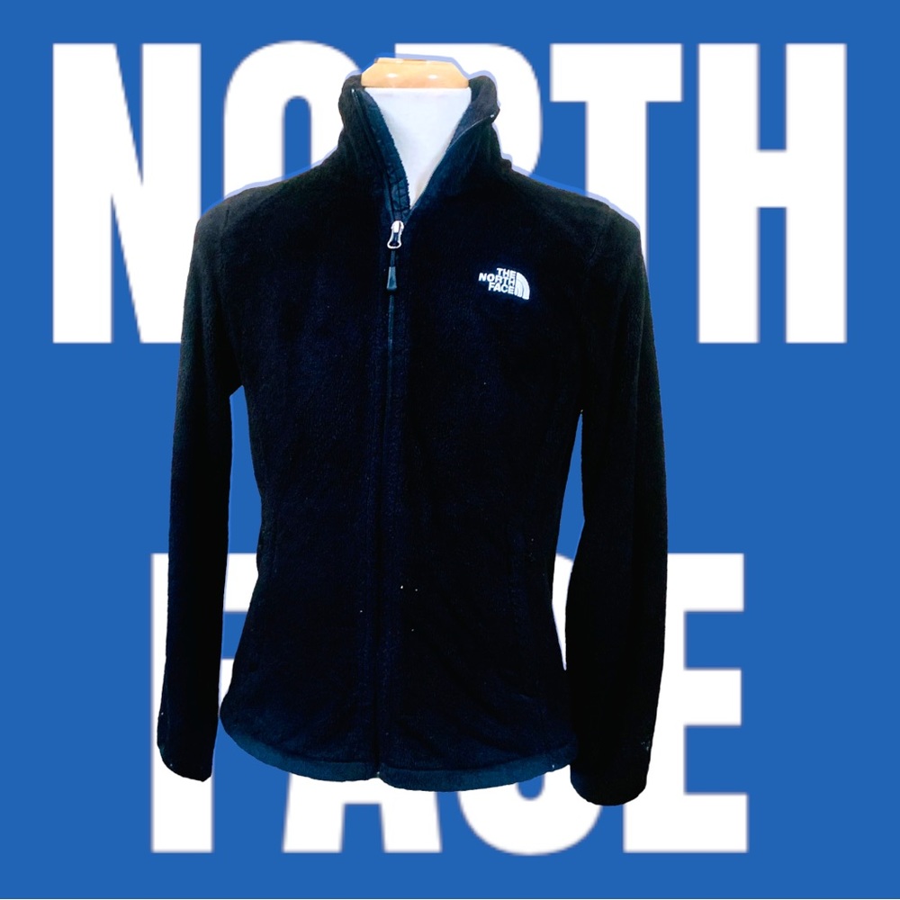 Women’s The North Face Black Furry Fleece JacketThermal Long Sleeve Medium